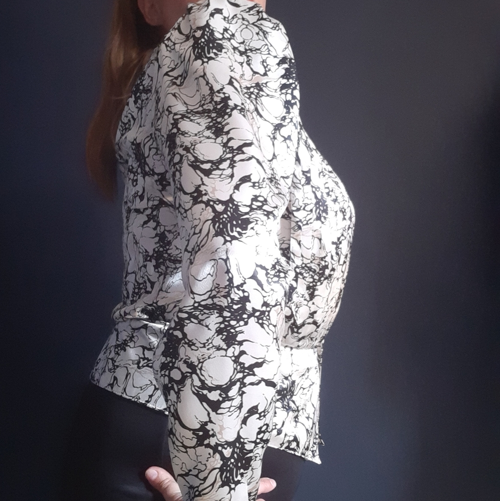 Vintage Nu-mode black and white top - Picture 6 of 7